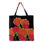 Orange tulips Grocery Tote Bag