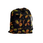 Floral abstraction Drawstring Pouches (Large) 