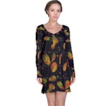 Floral abstraction Long Sleeve Nightdress