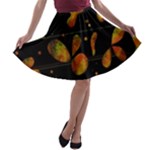 Floral abstraction A-line Skater Skirt