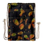 Floral abstraction Drawstring Bag (Large)