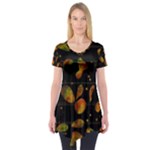 Floral abstraction Short Sleeve Tunic 