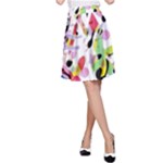 Colorful pother A-Line Skirt
