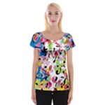 Colorful pother Women s Cap Sleeve Top