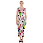 Colorful pother Fitted Maxi Dress