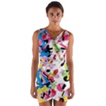 Colorful pother Wrap Front Bodycon Dress