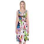 Colorful pother Midi Sleeveless Dress
