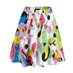 Colorful pother High Waist Skirt