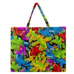 Colorful airplanes Zipper Large Tote Bag