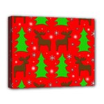Reindeer and Xmas trees pattern Deluxe Canvas 20  x 16  