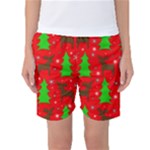Reindeer and Xmas trees pattern Women s Basketball Shorts