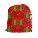 Reindeer and Xmas trees pattern Drawstring Pouches (XXL)