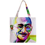 Ghandi Zipper Grocery Tote Bag