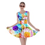 Colorful Daisy Garden Skater Dress
