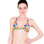 Colorful Daisy Garden Bikini Top