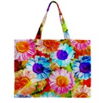 Colorful Daisy Garden Zipper Mini Tote Bag