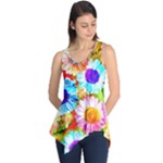 Colorful Daisy Garden Sleeveless Tunic