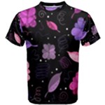 Purple and pink flowers  Men s Cotton Tee