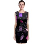 Purple and pink flowers  Classic Sleeveless Midi Dress