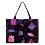 Purple and pink flowers  Medium Tote Bag