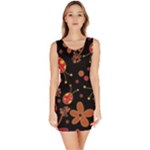 Flowers and ladybugs 2 Sleeveless Bodycon Dress