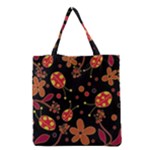 Flowers and ladybugs 2 Grocery Tote Bag