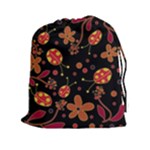 Flowers and ladybugs 2 Drawstring Pouches (XXL)