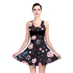 Pink ladybugs and flowers  Reversible Skater Dress