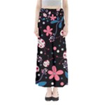Pink ladybugs and flowers  Maxi Skirts