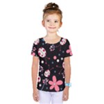 Pink ladybugs and flowers  Kids  One Piece Tee