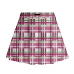 Pink plaid pattern Mini Flare Skirt