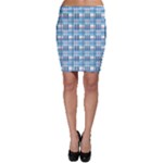 Blue plaid pattern Bodycon Skirt