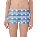 Blue plaid pattern Reversible Bikini Bottoms