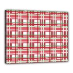 Red plaid pattern Canvas 20  x 16 