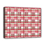 Red plaid pattern Deluxe Canvas 20  x 16  