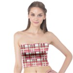 Red plaid pattern Tube Top