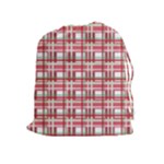Red plaid pattern Drawstring Pouches (Extra Large)