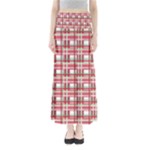 Red plaid pattern Maxi Skirts