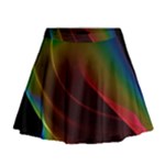 Liquid Rainbow, Abstract Wave Of Cosmic Energy  Mini Flare Skirt