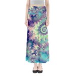 Violet Teal Sea Shells, Abstract Underwater Forest (purple Sea Horse, Abstract Ocean Waves  Maxi Skirts