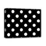 Polka Dots - Seashell on Black Deluxe Canvas 14  x 11  (Stretched)