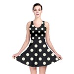 Polka Dots - Beige on Black Reversible Skater Dress