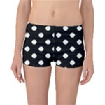Polka Dots - Ivory on Black Boyleg Bikini Bottoms