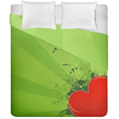 Red Heart Art Duvet Cover Double Side (California King Size) from UrbanLoad.com