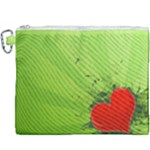 Red Heart Art Canvas Cosmetic Bag (XXXL)