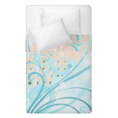 Pink Blue Pattern Duvet Cover Double Side (Single Size) from UrbanLoad.com
