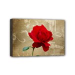 Red Rose Art Mini Canvas 6  x 4  (Stretched)