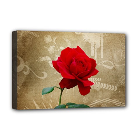 Red Rose Art Deluxe Canvas 18  x 12  (Stretched) from UrbanLoad.com