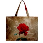 Red Rose Art Zipper Mini Tote Bag