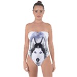 Wolf Moon Mountains Tie Back One Piece Swimsuit
